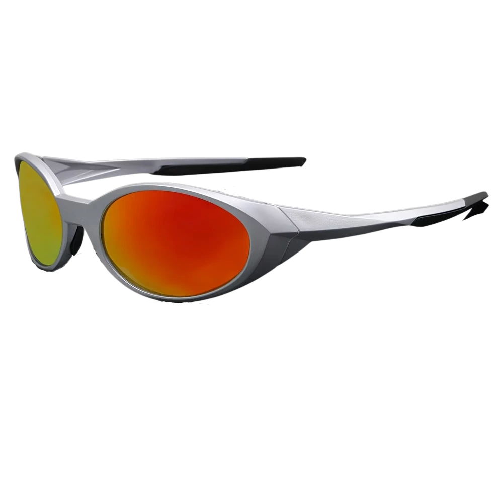 MERIDIAN ZENITH sunglasses, silver frame with red mirror lens